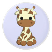 Cute baby giraffe cartoon kinderen keramische knop (Voorkant)