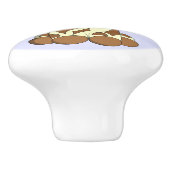 Cute baby giraffe cartoon kinderen keramische knop (Zijkant)