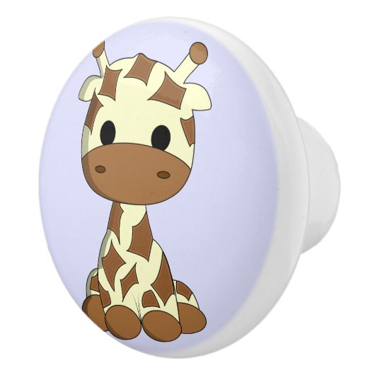 Cute baby giraffe cartoon kinderen keramische knop (Rechts)