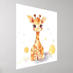 Cute Baby Giraffe Folieprint Folie Afdrukken