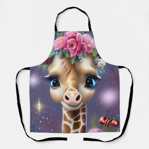 Cute Baby Giraffe Graphic Schort