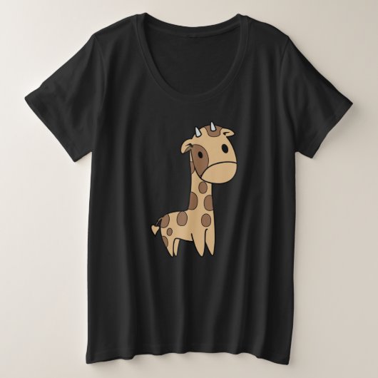 Cute Baby Giraffe Grote Maat T-shirt (Design voorkant)