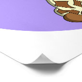 Cute baby giraffe kawaii cartoon nursery poster (Hoek)