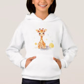 Cute Baby Giraffe Kind Pull-over Hoodie (Voorkant)