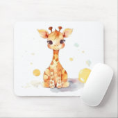 Cute Baby Giraffe Mousepad Muismat (Met muis)