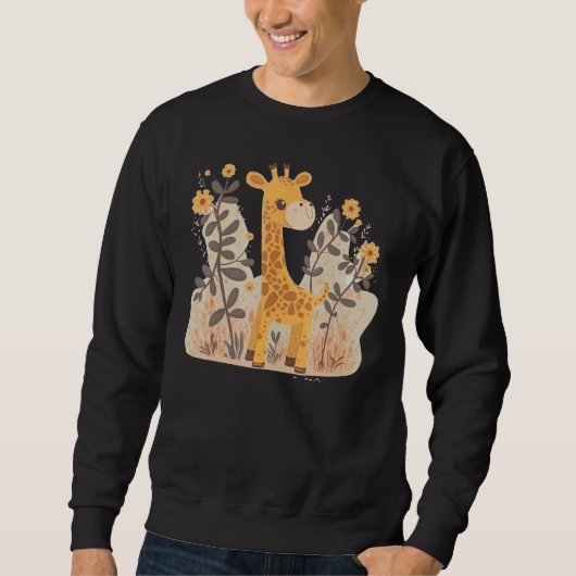 Cute Baby Giraffe on Giraffe Children and Giraffe  Trui (Voorkant)
