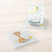 Cute Baby Giraffe Onderzetter (Schuin)