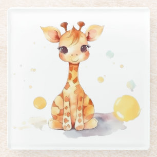 Cute Baby Giraffe Onderzetter Glazen Onderzetter