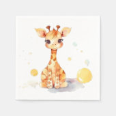 Cute Baby Giraffe Paper Napkin Servet (Voorkant)