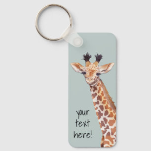 Cute Baby Giraffe Personalized Sleutelhanger