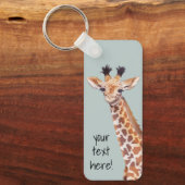 Cute Baby Giraffe Personalized Sleutelhanger (Voorkant)