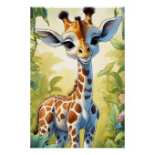Cute Baby Giraffe Poster (Voorkant)