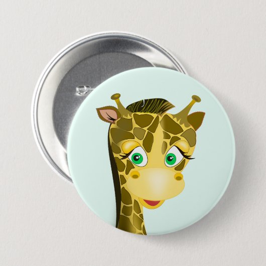 Cute Baby Giraffe Ronde Button 7,6 Cm (Voorkant /achterkant)