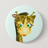 Cute Baby Giraffe Ronde Button 7,6 Cm (Voorkant)