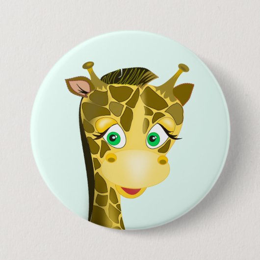 Cute Baby Giraffe Ronde Button 7,6 Cm (Voorkant)