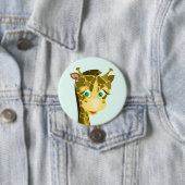 Cute Baby Giraffe Ronde Button 7,6 Cm (In situ)