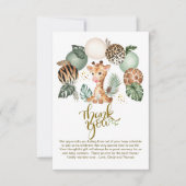 Cute Baby Giraffe Safari Animal Print Bedankkaart (Voorkant)