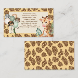 Cute Baby Giraffe Safari Animal Print Breng een bo Informatiekaartje