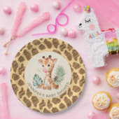 Cute Baby Giraffe Safari Animal Print Papieren Bordje (Feest)