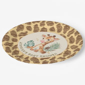 Cute Baby Giraffe Safari Animal Print Papieren Bordje (Gekanteld)