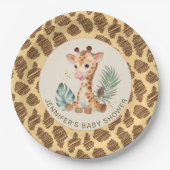 Cute Baby Giraffe Safari Animal Print Papieren Bordje (Voorkant)