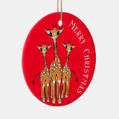 Cute Baby Giraffe, safari animals Ceramic Ornament (Rechts)
