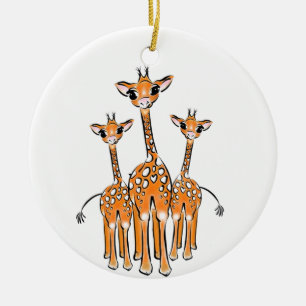 Cute Baby Giraffe, safari animals Ceramic Ornament