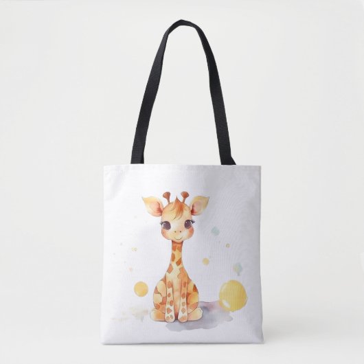Cute Baby Giraffe Schouder Tas (Voorkant)