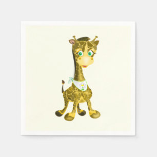 Cute Baby Giraffe Servet