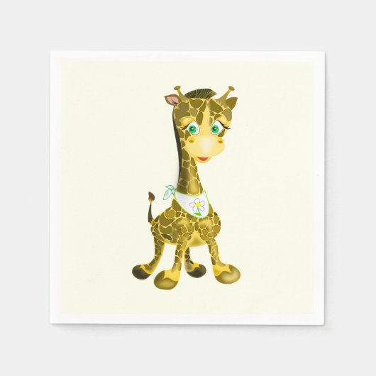 Cute Baby Giraffe Servet (Voorkant)