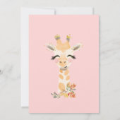 Cute Baby Giraffe Stars Baby shower Kaart (Achterkant)