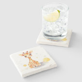 Cute Baby Giraffe Stone Onderzetter (Zijkant)