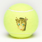 Cute Baby Giraffe Tennisballen (Achterkant)
