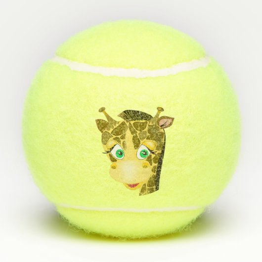 Cute Baby Giraffe Tennisballen (Achterkant)