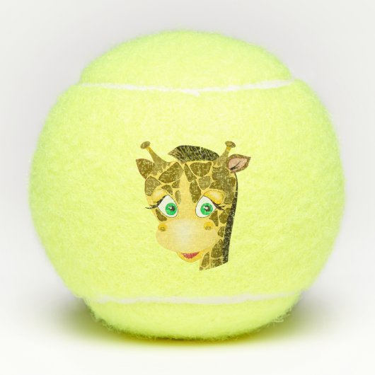 Cute Baby Giraffe Tennisballen (Voorkant)