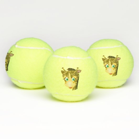 Cute Baby Giraffe Tennisballen (Multi)