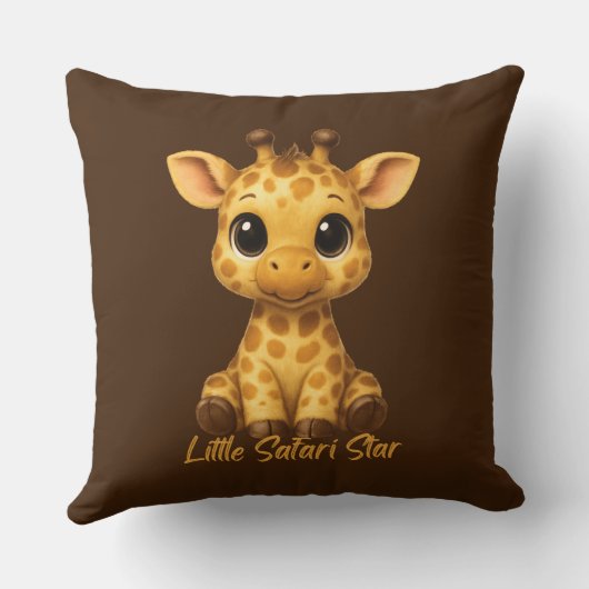 Cute Baby Giraffe Throw Pillow Kussen (Achterkant)