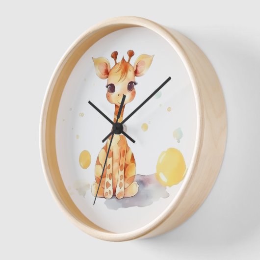 Cute Baby Giraffe Wall Clock (Hoek)