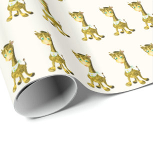 Cute Baby Giraffe - Zoet - Kies Kleur Cadeaupapier