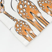 Cute Baby Giraffes, safari animals Fleece Deken (Hoek)