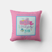 Cute Baby Girl - Aangepaste bijbel Verse Roze Kussen (Voorkant)