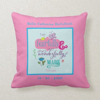 Cute Baby Girl - Aangepaste bijbel Verse Roze Kussen