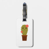Cute baby girl cactus bagagelabel (Achterkant verticaal)
