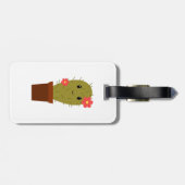 Cute baby girl cactus bagagelabel (Achterkant horizontaal)