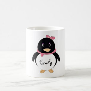 Cute Baby Girl Cartoon Penguin Persoonlijk Koffiemok