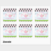 Cute Baby Girl Clothes Line Vierkante Sticker (Vel)