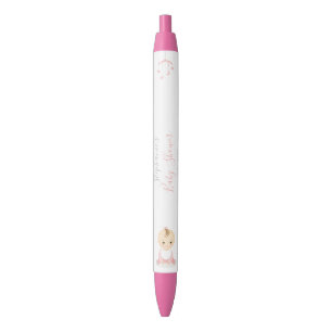 Cute Baby Girl en haar mobiele Baby shower Zwarte Inkt Pen