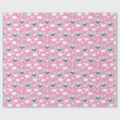 Cute baby girl face koala cadeaupapier (Vlak)