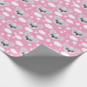 Cute baby girl face koala cadeaupapier (Hoek)