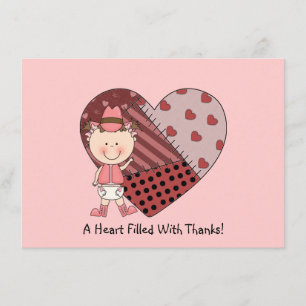 Cute Baby Girl Horse Pony Western Dank je Bedankkaart